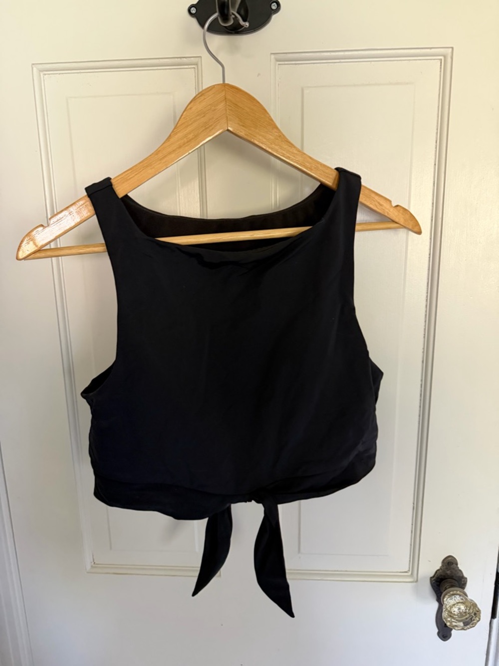 Lime Ricki Black Knotted Crop Top